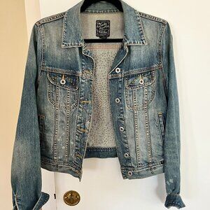 Lucky Brand Studded Flower Denim Jacket
